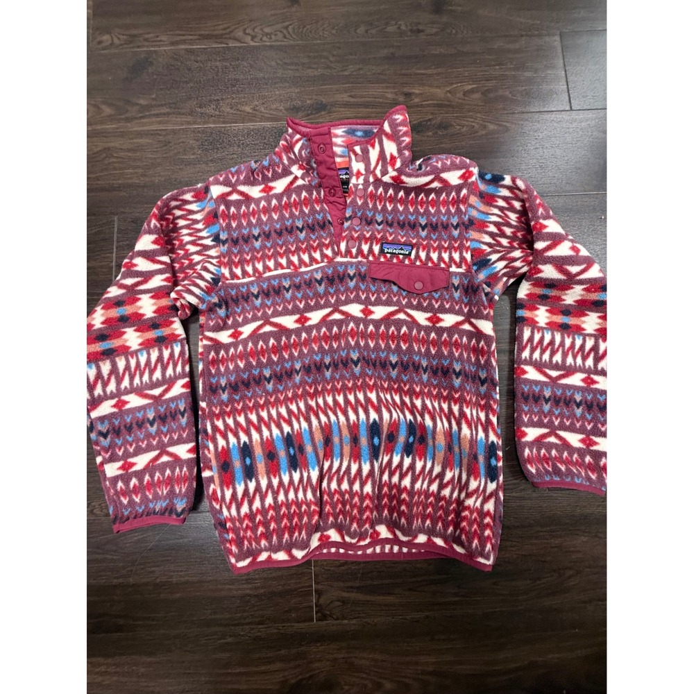Patagonia Synchilla Snap-T Fleece Pullover Women's XXS Geometric Aztec Print
